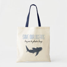 Sparen onze oceanen plastic vrije walvis Shark can