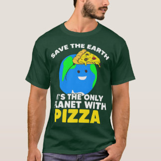 Sparen Planet Pizza Earth Day Planet World Environ T-shirt