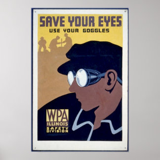 Sparen uw ogen - gebruik Uw Goggles Poster