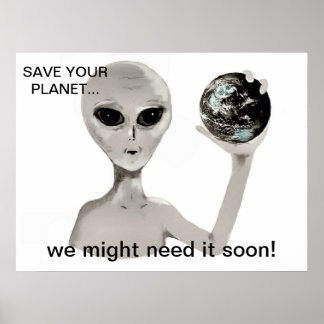 Sparen Uw Planet Poster