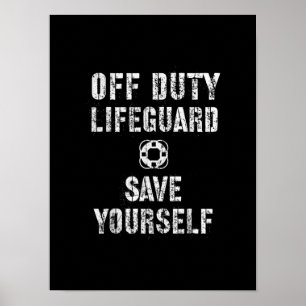 Sparen uzelf Lifeguard Pool Guard Off Poster