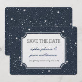 Sparen voor de nacht onder de sterren save the date (Voorkant / Achterkant)
