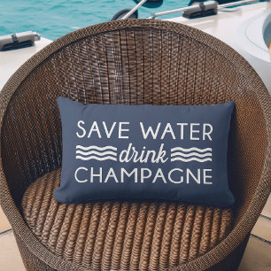 Sparen Water, Drink Champagne Buitenkussen