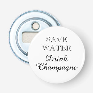 Sparen Water Drink Champagne grappig magnetisch Button Flesopener