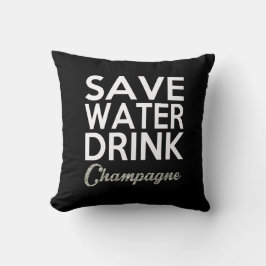 Sparen Water Drink Champagne Pillow Kussen