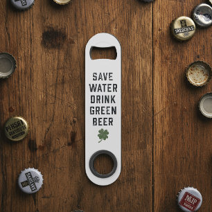 Sparen Water Drink Green Beer   St Patrick's Day Speed Flessenopener