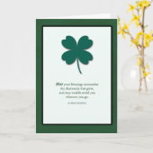 Sparende Klaveren St. Patrick's Day Kaart (Gele Bloem)