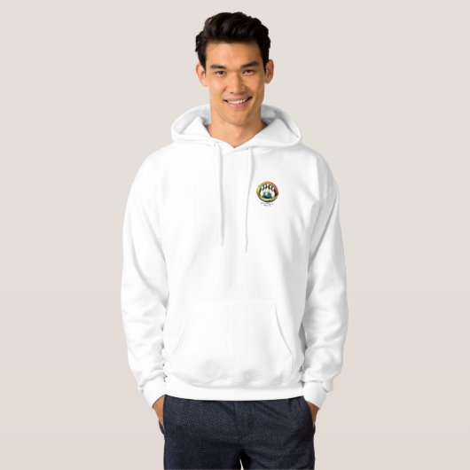 SPARETIMES Mannen ZWARTE letter Pullover Hoodie (Voorkant volledig)