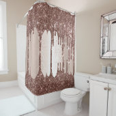 Spark Drip Glitter Effect Blush Roos Chocolates Douchegordijn (In situ)