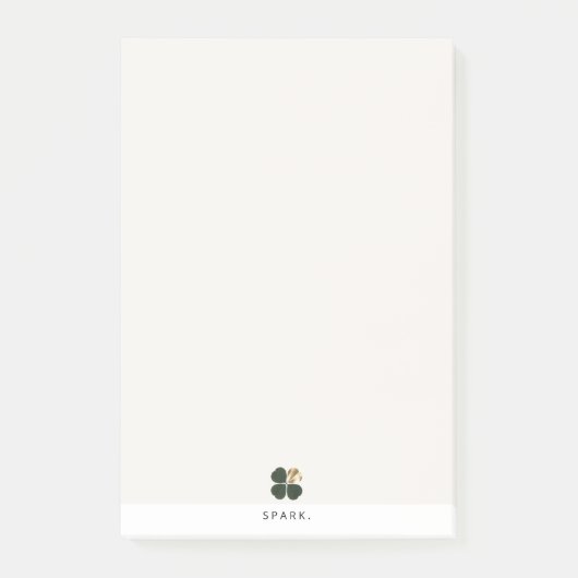 Spark. Gilded Clover Luxe Minimalist Post-it Notes (Devant)