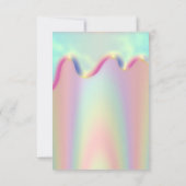 Spark Glitter Drips Holografisch Bruids Sweet 16th Kaart (Achterkant)