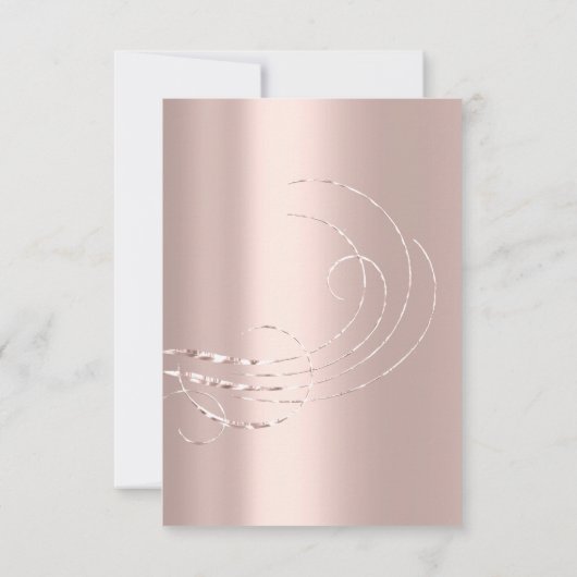 Spark Glitter Ogen Roze Goud Bruids Sweet 16th Kaart (Achterkant)