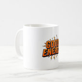 Spark goede energie met Retro Lightning Icon Mok (Voorkant links)