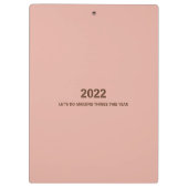 Spark Gold Pink Marble Klembord (Achterkant)