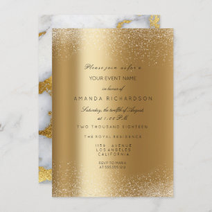 Spark Metallic Gold Glitter Sand Formal Marmer Kaart
