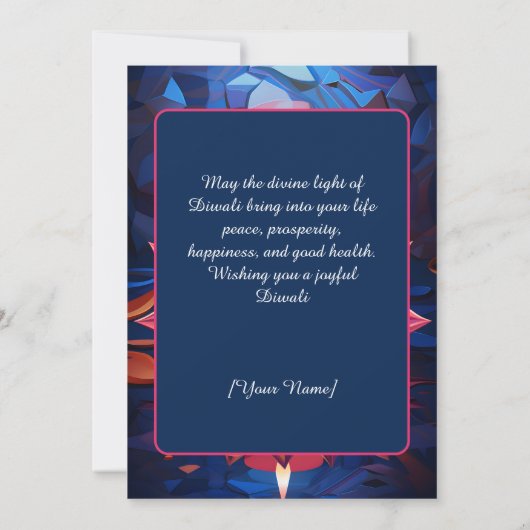 Spark of Grace Diwali card Kaart (Achterkant)