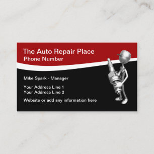 Spark Plug auto Repair Services Visitekaartje