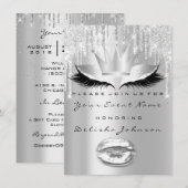 Spark Sweet 16th Drip Bridal Makeup Crown Gray Kaart (Voorkant / Achterkant)