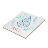 Spark Water Drop Funky Tegeltje (Zijkant)