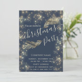 Sparke luxe dennenbranche corporate Christmas Kaart (Staand voorkant)