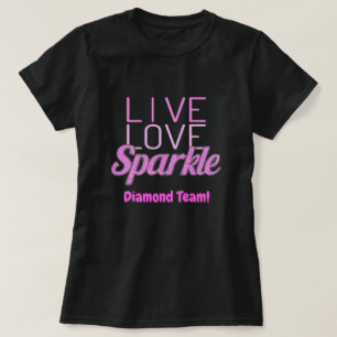 Sparkel citaat glinsterend effect roze voeg tekst t-shirt