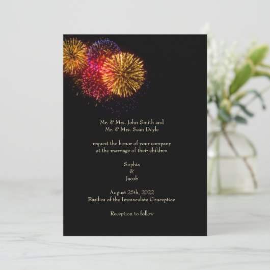 Sparkel faire-part de mariage (Debout devant)