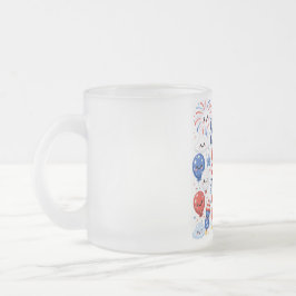 Sparkel & Lach deze 4e Juli Cute Kawaii  Matglas Koffiemok