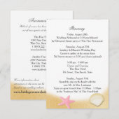 Sparkelend Strand Schelp Roze Trouwprogramma Kaart (Voorkant / Achterkant)