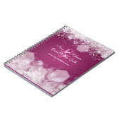 Sparking Night Plum Elegant Wedding Favor Notitieboek (Linkerzijde)
