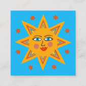 Sparking Sun Cute en Charming Vierkante Visitekaartje (Voorkant)