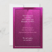 Sparkle 21st roze feestdagen kaart (Achterkant)