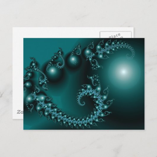 Sparkle 3 Abstracte Fractal Fine Art Briefkaart (Voorkant / Achterkant)