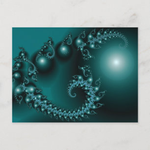 Sparkle 3 Abstracte Fractal Fine Art Briefkaart
