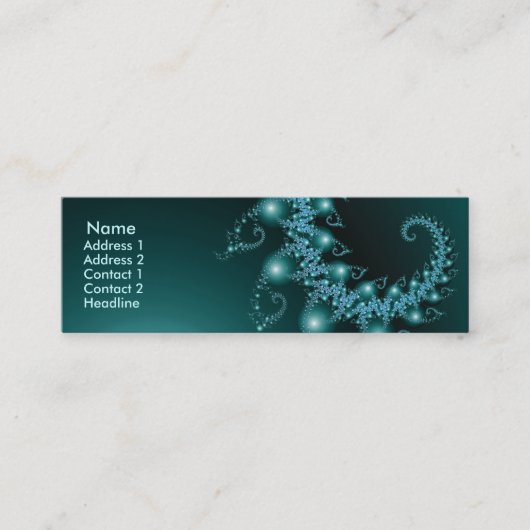 Sparkle 3 Abstracte Fractal Fine Art Mini Visitekaartje (Voorkant)