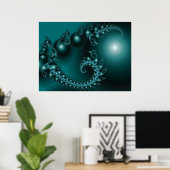 Sparkle 3 Abstracte Fractal Fine Art Poster (Thuiskantoor)