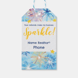 SPARKLE, 4th of July Realtor Pop-by, glasreiniger Cadeaulabel