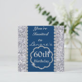 Sparkle 60e anniversaire de fête Invitation ROYAL (Debout devant)