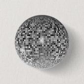 Sparkle als de jaren '70: Retro Disco Ball Button (Voorkant)