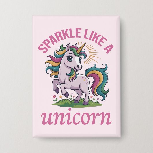 Sparkle als een eenhoorn button (Voorkant)