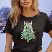 Sparkle and Shine Coquette Glitter Kerstboom T-shirt