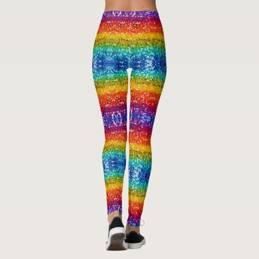 Sparkle and Shine with Rainbow Sequin Glitter Leggings (Achterkant)