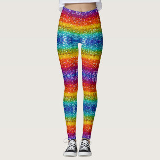 Sparkle and Shine with Rainbow Sequin Glitter Leggings