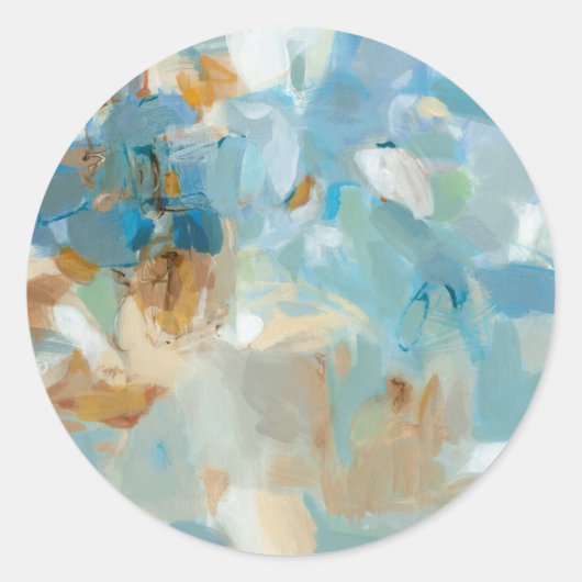 Sparkle Beach Ronde Sticker (Voorkant)