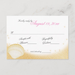 Sparkle Beach Sea Sheland Starfish Response RSVP Kaartje