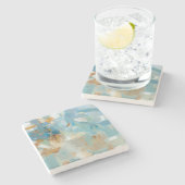 Sparkle Beach Stenen Onderzetter (Zijkant)