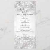Sparkle blanc Snowflakes Menu Mariage d'hiver (Devant)