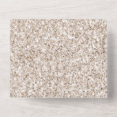 Sparkle Blush Cream Glitz Glitter Bruiloft All In One Uitnodiging (Achterkant)