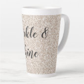 Sparkle Blush Cream Glitz Glitter Latte Mok (Rechterhoek)