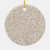 Sparkle Blush Cream Glitz Glitter Monogram Keramisch Ornament (Achterkant)
