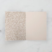Sparkle Blush Cream Glitz Glitter Verjaardag Kaart (Binnen)